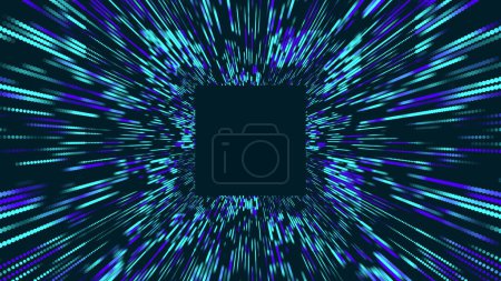 Illustration for Tunnel Background. Abstract digital background. Big data visualization. Data flow information. Concept of digital communication. Wormhole. 3D rendering. Vector illustration - Royalty Free Image