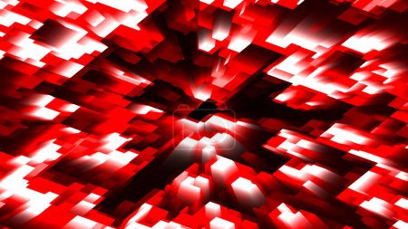 Abstract pattern, seamless mosaic background. Abstract technology background consisting of glowing blocks. Sci-fi or hi-tech background. Vector illustration.