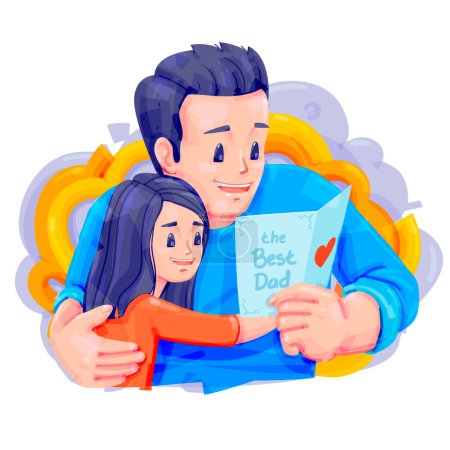 Illustration for Fathers Day Concept Illustration. Conceito do dia dos pais. - Royalty Free Image