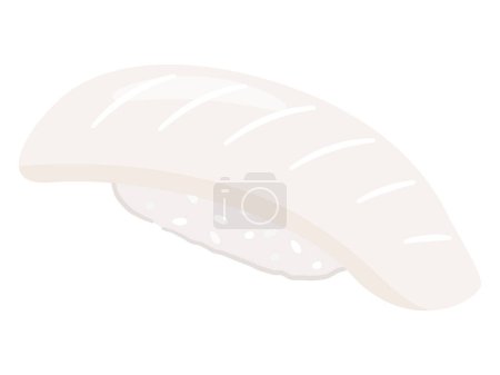 Illustration for Vector illustration of squid sushi - Royalty Free Image