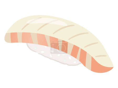 Illustration for Vector illustration of sea bream sushi - Royalty Free Image