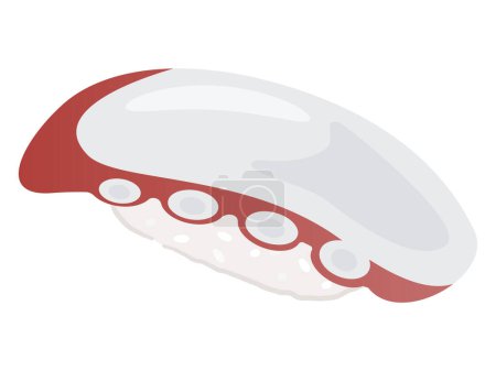 Ilustración de Ilustración vectorial del pulpo sushi - Imagen libre de derechos