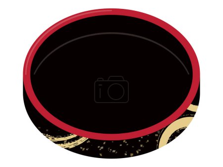 Illustration for Illustration of a circular sushi oke - Royalty Free Image