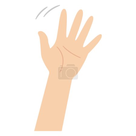 Illustration for Simple vector illustration waving hand - Royalty Free Image