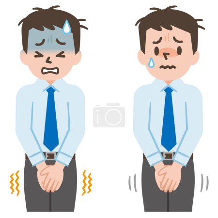 Illustration for Illustration of a man with an itchy crotch - Royalty Free Image