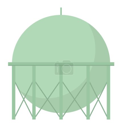 Ilustración de Vector illustration of gas storage tank - Imagen libre de derechos