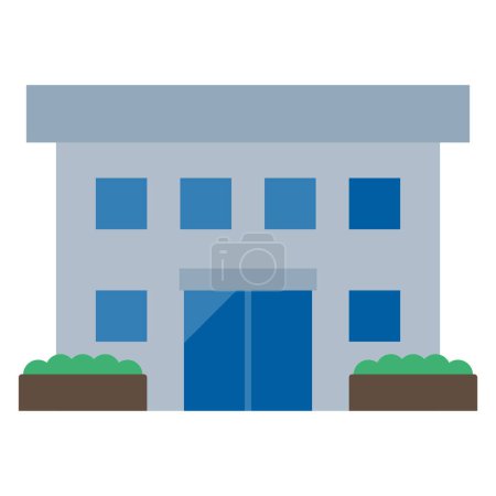 Illustration for Vector illustration of a simple building - Royalty Free Image