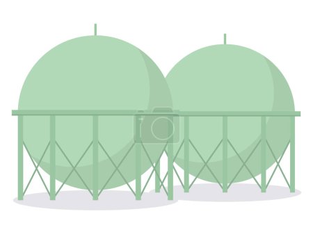 Ilustración de Vector illustration of gas storage tank - Imagen libre de derechos