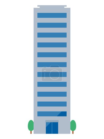 Illustration for Vector illustration of a simple skyscraper - Royalty Free Image