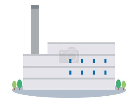 Vector illustration of garbage incinerator