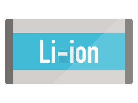Ilustración de Ilustración vectorial de la batería de iones de litio - Imagen libre de derechos