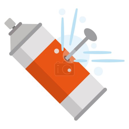 Illustration for Vector illustration of a hole in a spray can - Royalty Free Image