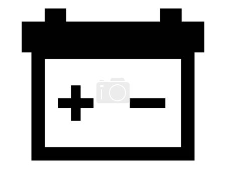 Ilustración de Ilustración vectorial de una batería simple - Imagen libre de derechos