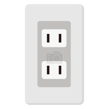 Illustration for Vector illustration of electrical outlet - Royalty Free Image