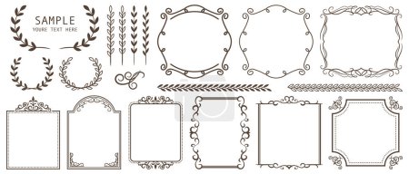 Illustration for Ornate frames and scroll elements. - Royalty Free Image