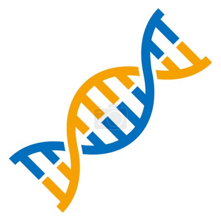 Téléchargez les illustrations : Illustration d'icône vectorielle simple ADN - en licence libre de droit