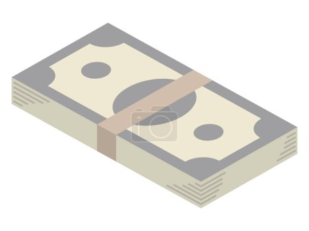 Ilustración de Ilustración vectorial del billete en dólares - Imagen libre de derechos