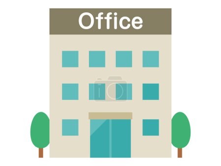 Ilustración de Ilustración vectorial del edificio de oficinas - Imagen libre de derechos