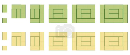 Téléchargez les illustrations : Illustration vectorielle simple du tatami - en licence libre de droit