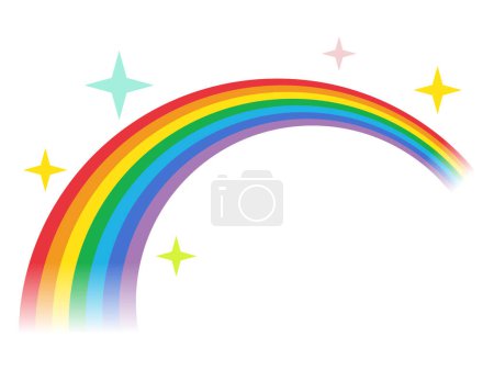 Illustration for Colorful rainbow simple vector illustration - Royalty Free Image