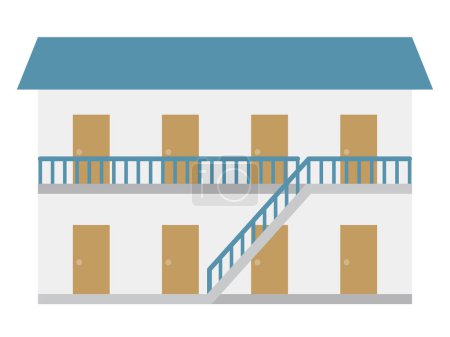 Téléchargez les illustrations : Illustration vectorielle simple d'un appartement - en licence libre de droit