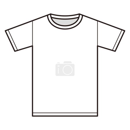 Téléchargez les illustrations : T-shirt manches courtes illustration vectorielle d'image - en licence libre de droit
