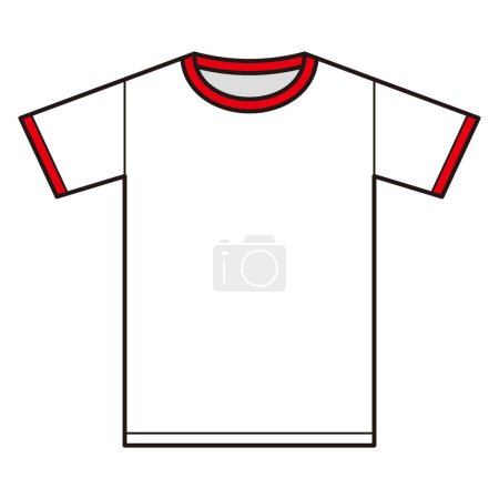 Illustration for Short-sleeved T-shirt picture vector illustration - Royalty Free Image