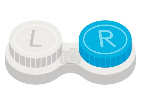 Vector illustration of contact lens case