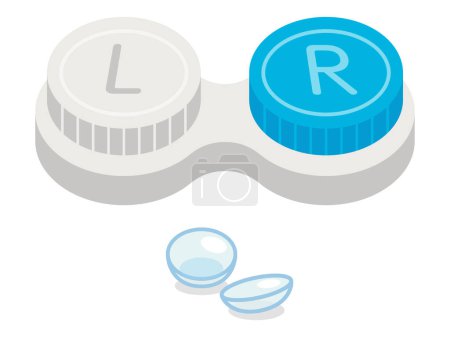 Vector illustration of contact lenses