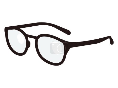 Illustration for Vector illustration of black rimmed glasses - Royalty Free Image