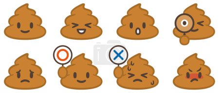 Illustration for Simple vector illustration of brown poop - Royalty Free Image