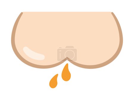 Ilustración de Vector illustration of butt and oil leak - Imagen libre de derechos