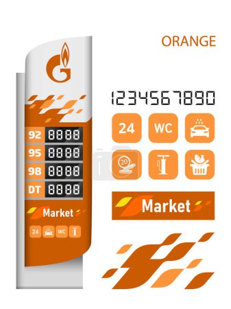Illustration for Orange vector gas stella isolated - Royalty Free Image