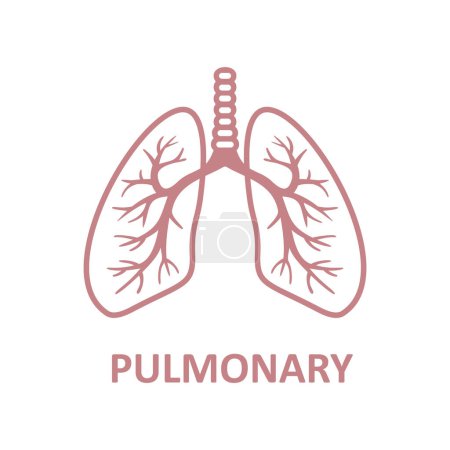 Illustration for Vector human lungs icon-02 - Royalty Free Image