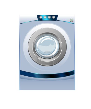 Illustration for Vector detailed washing machine isolated on white background - Royalty Free Image