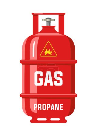 Ilustración de Cilindro de gas aislado sobre fondo blanco - Imagen libre de derechos