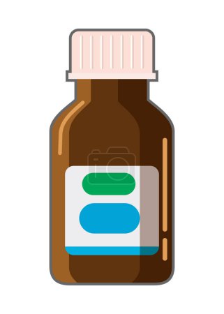 Ilustración de Vector simple contenedor de la medicina icono-5 - Imagen libre de derechos