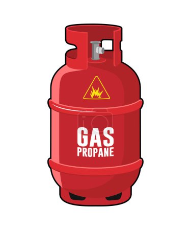 Ilustración de Cilindro de gas aislado sobre fondo blanco - Imagen libre de derechos