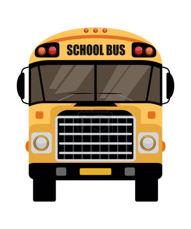 Foto de Bus escolar icono vectorial aislado sobre fondo blanco - Imagen libre de derechos