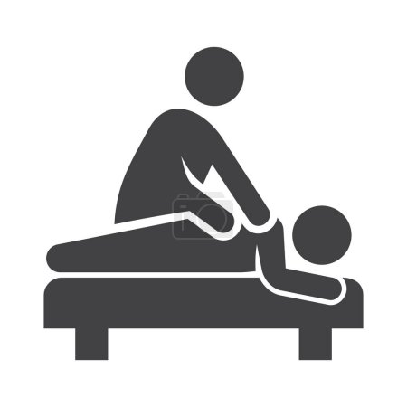 Illustration for Massage therapist vector icon isolated on white background - Royalty Free Image