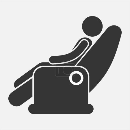 Illustration for Massage chair vector icon isolated on white background - Royalty Free Image