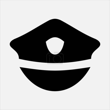 Foto de Policía gorra vector icono aislado sobre fondo blanco - Imagen libre de derechos