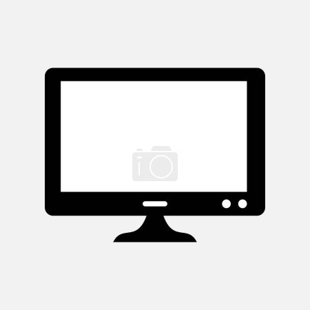 Ilustración de Plasma tv vector icono aislado sobre fondo blanco - Imagen libre de derechos