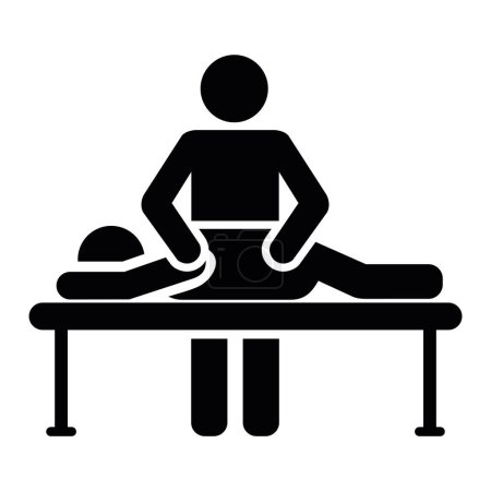 Illustration for Massage therapist vector icon isolated on white background - Royalty Free Image