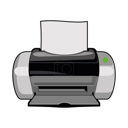 Tintenstrahldrucker-Vektorsymbol isoliert auf weißem Hintergrund