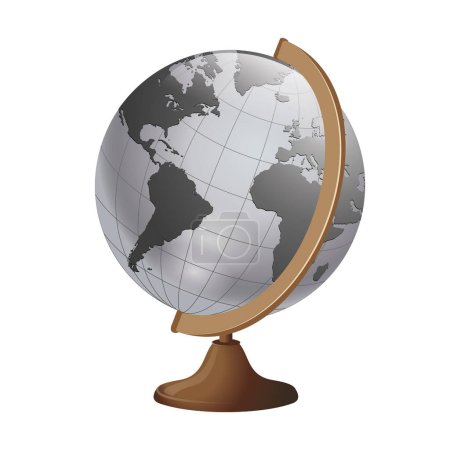 vector globe isolated on white background