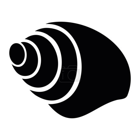 Seashell Vektor Symbol isoliert auf weißem Hintergrund