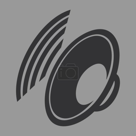 Lautsprecher-Vektor-Symbol isoliert auf weißem Hintergrund