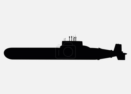 Illustration for Submarine vector icon-1 isolated on white background - Royalty Free Image