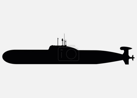 Illustration for Submarine vector icon-2 isolated on white background - Royalty Free Image